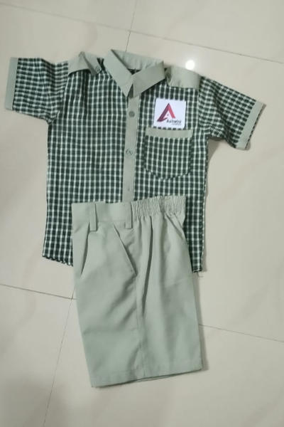 Green Check Shirt Set
